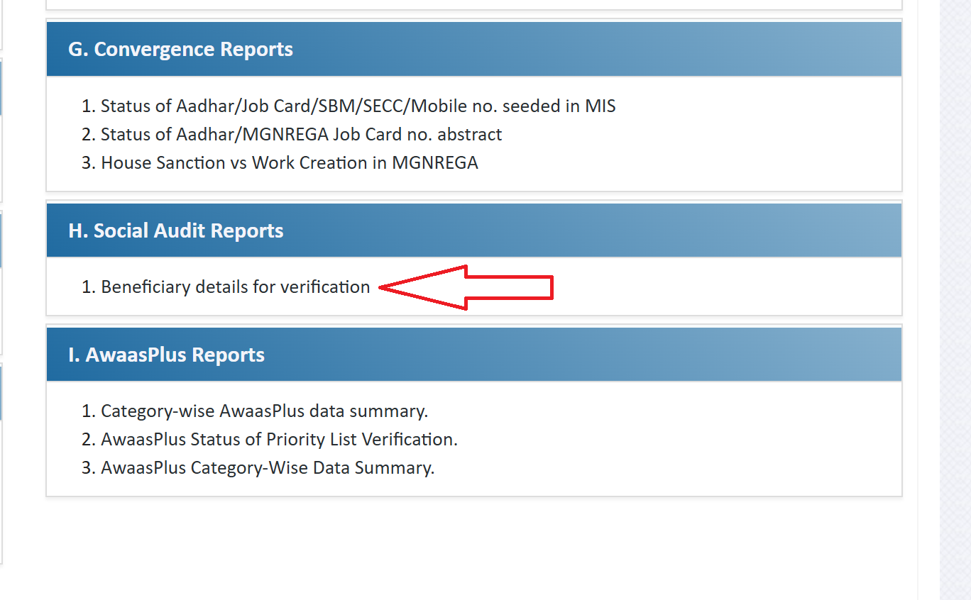 Beneficiary details for verification
